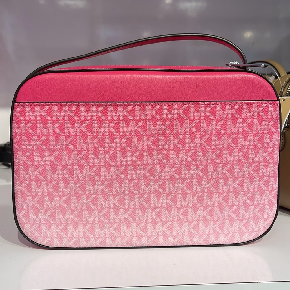 Michael Kors Jet Set Item Large Ombré EW Signature ZP Chain XBody Logo Crossbody - Picture 7 of 14